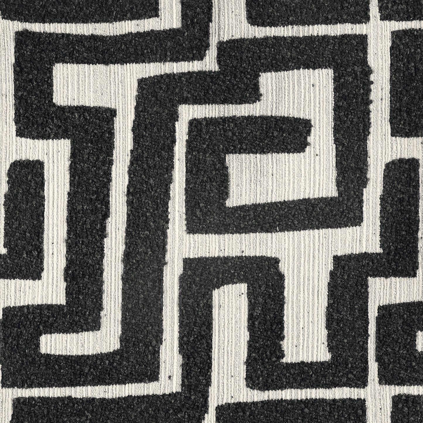 Eimer Geometric Jacquard Accent Chair Black