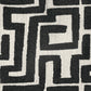 Eimer Geometric Jacquard Accent Chair Black