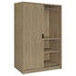 Noble 2-door Bedroom Wardrobe Storage Cabinet Armoire Latte