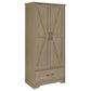 Arvida 2-door Bedroom Wardrobe Storage Cabinet Armoire Latte