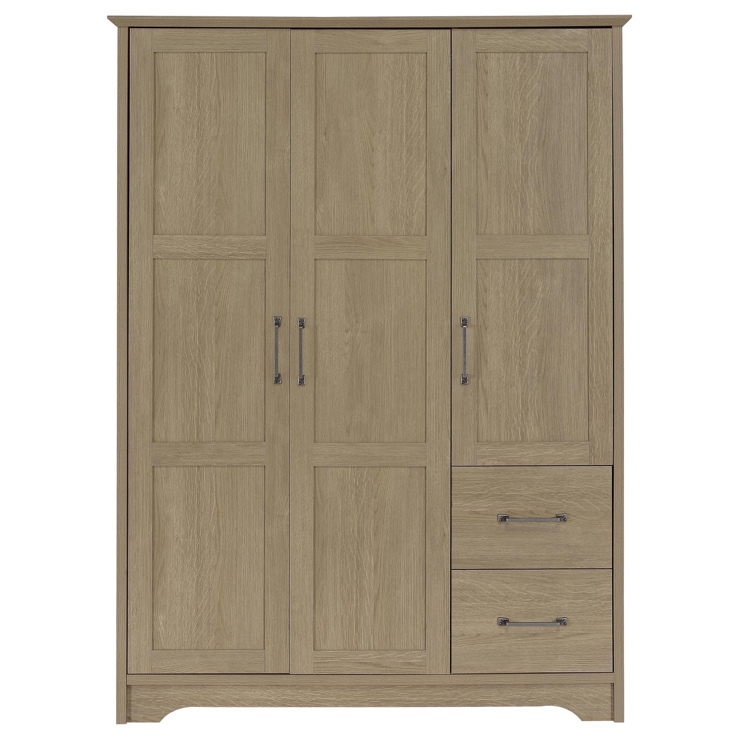 Canova 3-door Bedroom Wardrobe Storage Cabinet Armoire Latte