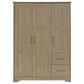 Canova 3-door Bedroom Wardrobe Storage Cabinet Armoire Latte