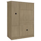 Canova 3-door Bedroom Wardrobe Storage Cabinet Armoire Latte