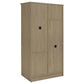 Cassara 2-door Bedroom Wardrobe Storage Cabinet Armoire Latte