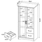 Cassara 2-door Bedroom Wardrobe Storage Cabinet Armoire Latte