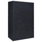 Cerda 3-door Bedroom Wardrobe Storage Cabinet Armoire Black