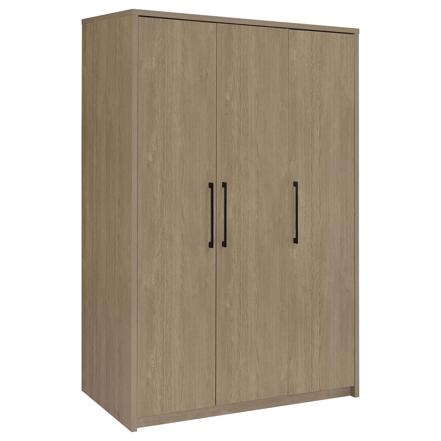 Cerda 3-door Bedroom Wardrobe Storage Cabinet Armoire Latte