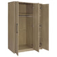 Cerda 3-door Bedroom Wardrobe Storage Cabinet Armoire Latte