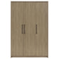 Cerda 3-door Bedroom Wardrobe Storage Cabinet Armoire Latte