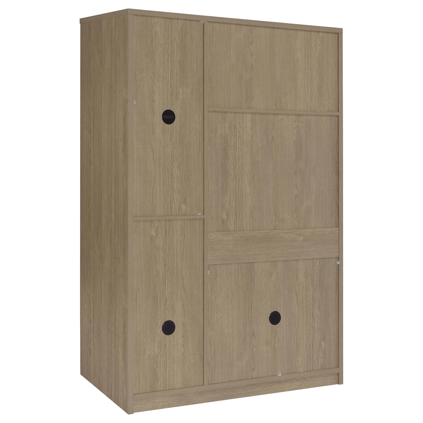 Cerda 3-door Bedroom Wardrobe Storage Cabinet Armoire Latte