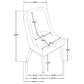 Lucaire Arched Upholstered Dining Side Chair Cream (Set of 2)