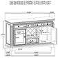 Cresswell 2-door 3-drawer Wine Storage Buffet Weathered Taupe