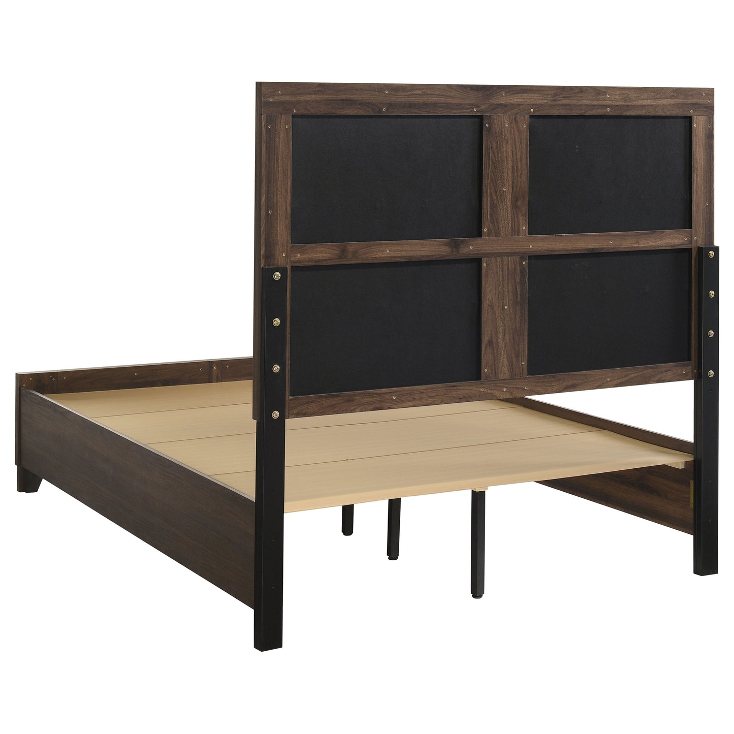 Farre 4-piece Eastern King Storage Bedroom Set Dark Brown / Beige