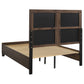 Farre Queen Upholstered Storage Platform Bed Dark Brown