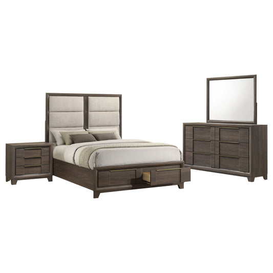 Farre 4-piece Queen Storage Bedroom Set Dark Brown