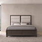Farre Eastern King Upholstered Panel Bed Dark Brown