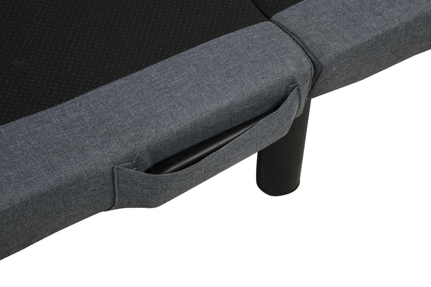 Weston Twin Dual-Motor Massage Adjustable Bed Base in Black and Grey