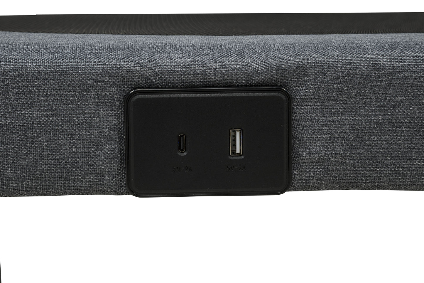 Weston Twin XL Dual-Motor Massage Adjustable Bed Base in Black and Grey