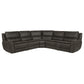 Marcell 5-Piece L-Shaped Modular Power Reclining Sectional Sofa Grey