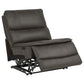 Marcell 5-Piece L-Shaped Modular Power Reclining Sectional Sofa Grey