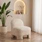 Lacombe Faux Fur Accent Chair Latte