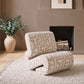Eimer Geometric Jacquard Accent Chair Camel