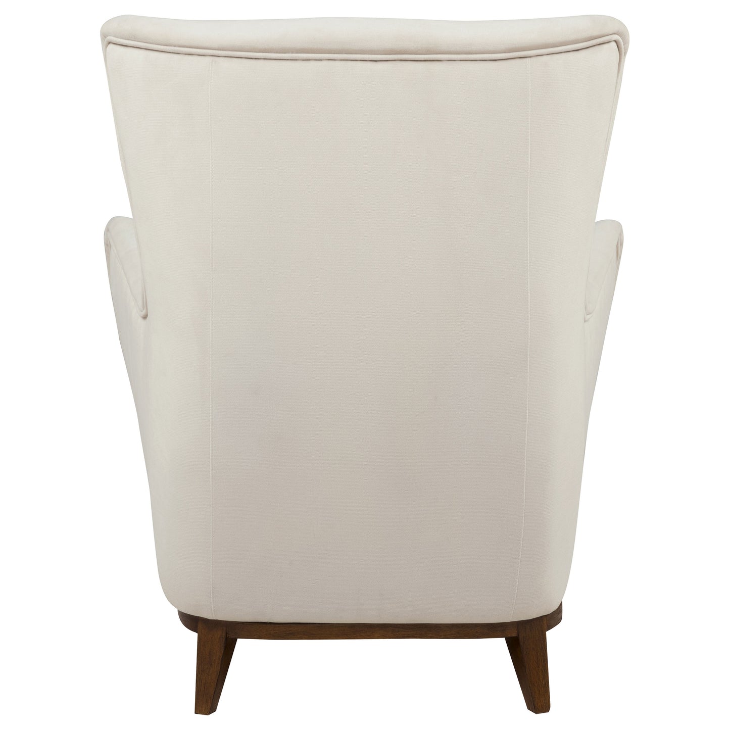 Catala Upholstered High Back Accent Chair Ivory and Coffee
