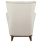 Catala Upholstered High Back Accent Chair Ivory and Coffee