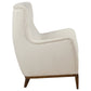 Catala Upholstered High Back Accent Chair Ivory and Coffee