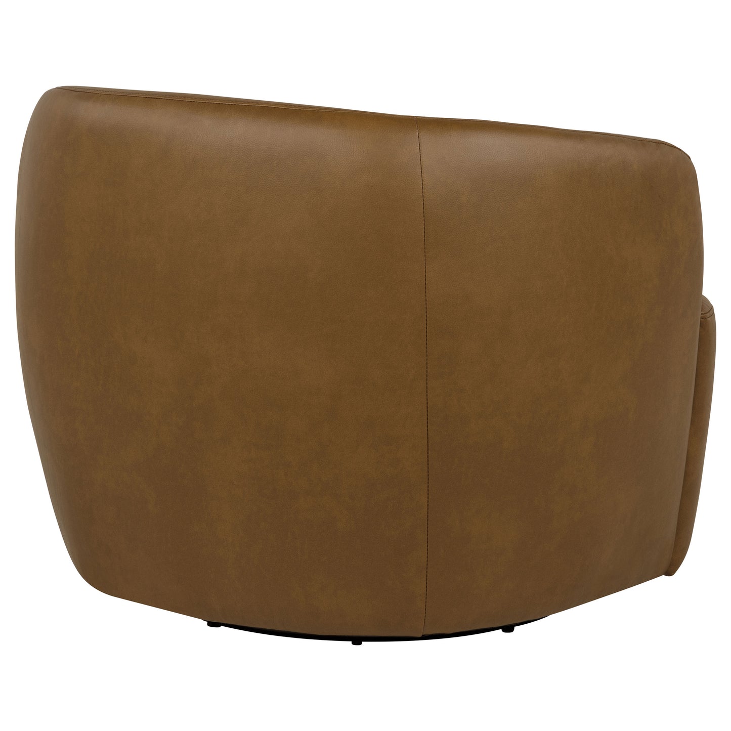Hudson Faux Leather Swivel Accent Chair Cognac