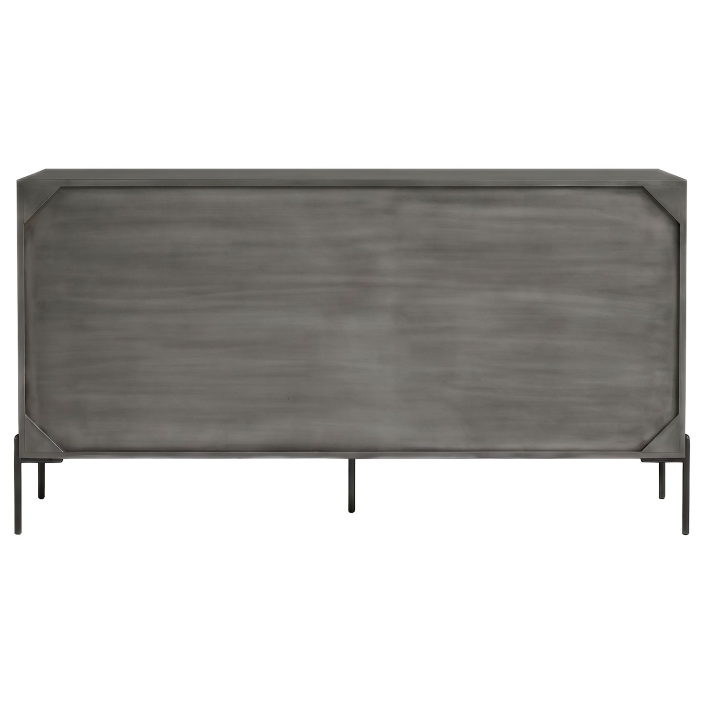Krause 3-door Bone Inlay Accent Cabinet Grey and Black