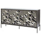 Krause 3-door Bone Inlay Accent Cabinet Grey and Black