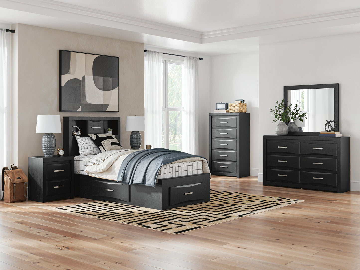 Stabotta Twin Bookcase Storage Bed