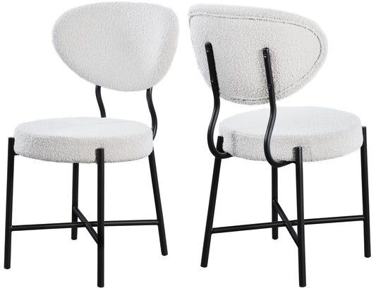 Allure Cream Boucle Fabric Dining Chair