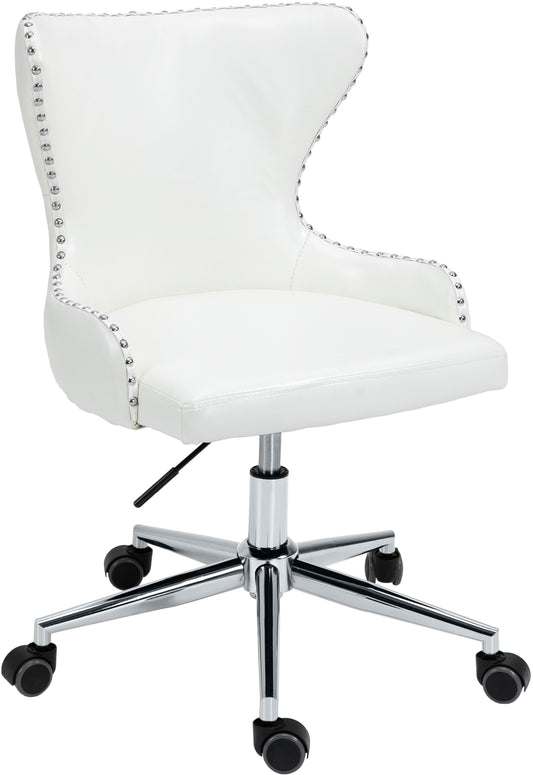 Hendrix White Faux Leather Office Chair