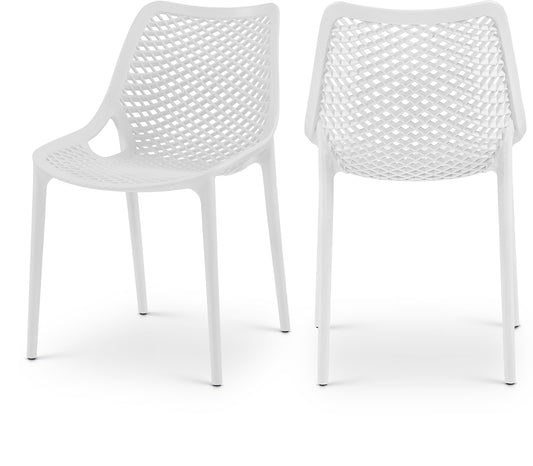 Mykonos White Outdoor Patio Dining Chair